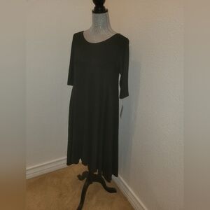 Elegantees Erica Trapeze Hi Lo Dress w/ Scarf NWT